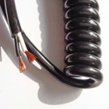 螺旋电线，电源线 2芯1.5平方纯铜国标电源 弹簧电线 工作拉伸3米