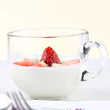 法国名品燕麦早餐杯 微波炉牛奶杯 大容量钢化玻璃水杯果汁热饮杯
