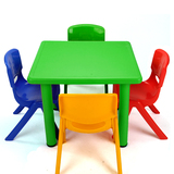 幼儿园专用桌椅儿童环保塑料正方桌学习午餐桌子儿童桌椅套装批发
