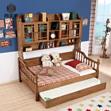 尚美雅衣柜床全实木书柜床儿童美式高低床储物双层床 英伦的小屋