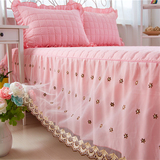 夹棉蕾丝床裙床罩单件 加厚床套床盖1.5米1.8m2.0米床保护套特价