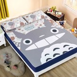 全棉动漫个性龙猫床笠单件1.8米床儿童可爱卡通单人印花床罩1.2m