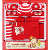 专柜正品新款新生儿纯棉礼盒宝宝衣服满月喜庆红色婴儿礼盒包邮