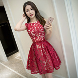 新娘敬酒服短款2016新款韩式红色小礼服结婚订婚晚礼服宴会礼服裙