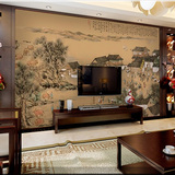 大型壁画中式酒店TV茶馆会所背景墙纸仿古复古壁纸清明上河图墙纸