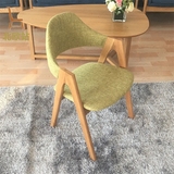 白橡木北欧餐椅家用实木A字休闲椅咖啡椅宜家日式简约现代餐厅椅