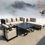新中式家具新中式沙发组合 实木布艺印花沙发 现代酒店简约休闲椅