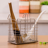 御仕家 304不锈钢筷子筒沥水架可挂筷子笼 创意多功能厨房置物架
