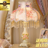 欧式台灯卧室床头灯粉色温馨公主田园蕾丝奢华创意时尚结婚庆礼物