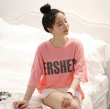 夏季女装新款 韩国代购Sumgirl正品 韩版甜美文字7分袖休闲T恤
