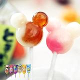 日本进口棒棒糖10g 迪士尼米奇头型glico固力果批发 儿童零食糖果
