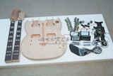 火鹰SG款双琴颈电吉他半成品 琴身琴颈未喷漆带全部配件 也可定制