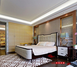 新中式床 软包布艺床 别墅样板房家具定制 新古典后现代简约家具