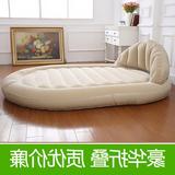 豪华椭圆形折叠床充气垫床单人双人充气床 1.5米宽家用床 带靠背