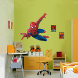 儿童房装饰蜘蛛侠墙贴卡通装饰PVC墙壁贴纸3D效果男孩子房间装饰