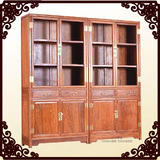 正宗刺猬紫檀书橱 素面书柜 玻璃柜 红木书架 实木中式仿古家具