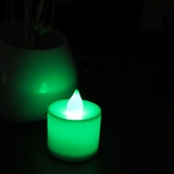 LED绿色光蜡烛灯 全新设计电子闪光仿真无烟茶蜡 婚庆晚会装饰品