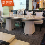 现代简约 全大理石 别墅 餐桌长方形 会议桌 2米 大餐桌