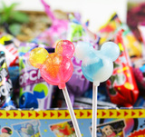 日本进口零食品固力果glico迪士尼 米奇头棒棒糖有机糖果整盒包邮