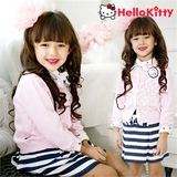 特价韩国正品代购Hello Kitty童装春秋款凯蒂猫女童圆领针织开衫