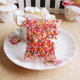 七彩彩珠蛋糕装饰彩糖彩色可食用奶油裱花用糖珠30g分装装扮用品