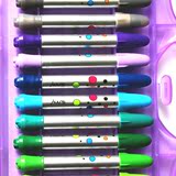 蜡笔阳光天使 24色炫彩棒 火箭型彩色笔 油画棒水溶性旋转式画棒