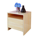 实木床头柜卧室收纳时尚现代简约田园储物柜松木家具原木色床头柜