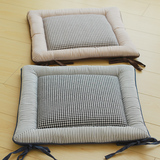 唯米 6602日式格子麻棉餐桌椅子坐垫学生椅垫办公室凳子榻榻米垫