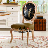特价定制欧式美式实木餐椅法式宫廷雕花书椅梳妆椅样板房别墅外贸