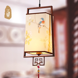 子兰灯饰新中式创意个性吊灯中国风餐厅灯具花鸟古典玄关阳台吊灯