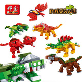 邦宝仿真恐龙积木拼装模型侏罗纪世界公园塑料拼插组装儿童玩具