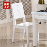 钢琴烤漆实木餐椅 简约现代白色椅子餐厅餐桌椅饭桌椅家具椅