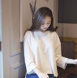 韩国代购春夏季打底小衫少女装加肥加大宽松套头七分袖t恤孕妇装