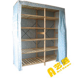 艺居W152A5实木布衣柜 简易衣柜  棉被架 棉被柜 置物架 储物架
