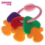 小土豆宝宝益牙牙胶 婴幼儿彩色圈圈扣环 连环扣牙胶 益智玩具