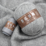 鄂尔多斯羊绒线正品中粗手编机织纯山羊绒线6+6貂绒毛线批发特价