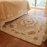 欧式田园卧室床前客厅茶几地毯 简约现代印花布艺地毯床边垫包邮