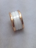 ♻️宝格丽18k玫瑰金白陶瓷戒指56号 回收卡地亚手镯项链