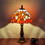 美式经典艺术创意复古台灯欧式个性灯彩色玻璃太阳花酒吧装饰灯具