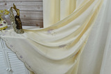 新款涤棉绣花窗帘布料 定做高档卧室 客厅成品窗帘布 特价包邮