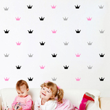 北欧童品独家定制ins 小皇冠图案墙贴纸 儿童房装饰 PVC