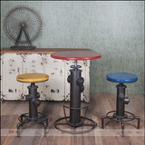 美式复古铁艺酒吧桌椅组合 创意消防栓吧台椅 升降咖啡厅休闲桌椅