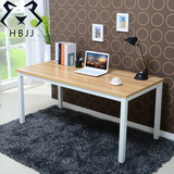 包邮电脑桌简易钢木书桌时尚简约办公桌双人写字桌子台式家用定制