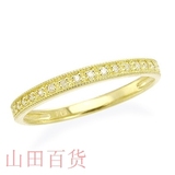 黄金女戒指时尚精致叠戴精包装 排钻钻石日本代购正品tsutsumi10k