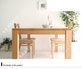 实木橡木餐桌 纯实木餐桌 现代简约桌子餐桌 白橡木餐桌 桌子
