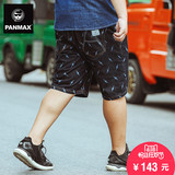 PANMAX潮牌大码男装 潮流宽松牛仔裤男青年加肥加大男裤夏天短裤