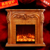 厂家定制定做欧式实木壁炉架原木取暖壁炉 嵌入装饰取暖炉芯1.2米