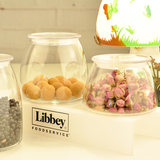 Libbey利比密封罐玻璃储物罐茶叶杂粮食品干果储藏罐透明收纳瓶子
