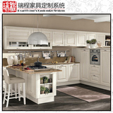 重庆红橡木实木门美式整体橱柜定做欧式乡村厨房厨柜整体定制A017
