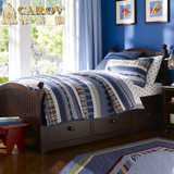 卡洛维欧式儿童床定制松木单人床1.2米全实木床1.5米带抽屉储物床